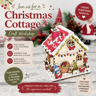 Workshop | The Creative Craft Show/Simply Christmas: Glasgow Autumn 2026 | COSY CHRISTMAS COTTAGE with Dee Jones, LMGifts - Saturday 24th October 2026 - 10.00am