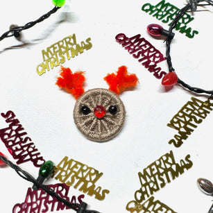 Workshop | Creative Craft Show/ The Stitching Show / Simply Christmas: Glasgow - Autumn 2025 | FESTIVE RUDOLPH DORSET BUTTON BROOCH with Gini’s Dorset Buttons - Saturday 25th October 2025 - 1.15pm