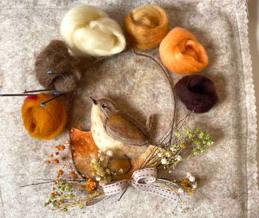 Workshop | Creative Craft Show and The Stitching Show: Exeter - Autumn 2026 | NEEDLE FELTED WREN WREATH with Liberty Goodswen - Saturday 26th September 2026 - 2.00pm