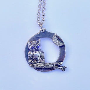 Workshop | The Creative Craft Show / Sewing for Pleasure / Fashion & Embroidery, Birmingham NEC - Spring 2025 | NIGHT OWL FINE SILVER PENDANT with Tracey Spurgin - Saturday 15th March 2025 - 12.30pm