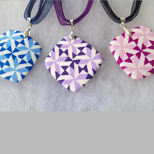 Workshop | The Creative Craft Show / Sewing for Pleasure / Fashion & Embroidery, Birmingham NEC - Spring 2026 | PATCHWORK PENDANT IN POLYMER CLAY with Angela Smith, British Polymer Clay Guild - Saturday 14th March 2026 - 10.00am