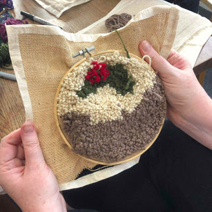 Workshop | The Creative Craft Show/Sewing For Pleasure Winter/Simply Christmas/Birmingham /Autumn/2026 | PUNCH NEEDLE CHRISTMAS PUDDING with Kim Searle, Darn It! Workshops Saturday 7th November 13.00pm