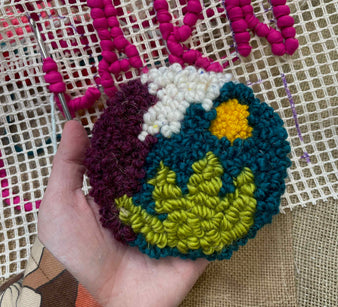 Workshop | The Creative Craft Show / Sewing for Pleasure / Fashion & Embroidery, Birmingham NEC - Spring 2026 | PUNCH NEEDLE MUG RUGS with Kim Searle, Darn It! Workshops- Thursday 12th March 2026 - 11.15am