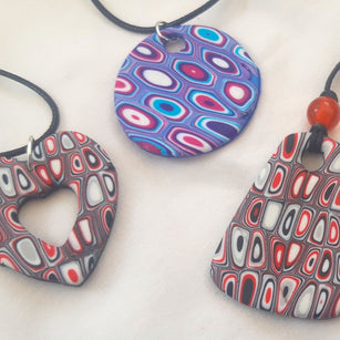 Workshop | The Creative Craft Show / Sewing for Pleasure / Fashion & Embroidery, Birmingham NEC - Spring 2025 | RETRO PENDANT AND EARING SET with Angela Smith, The British Polymer Clay Guild - Friday 14th March 2025 - 9.45am