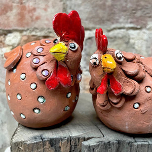 Workshop | The Creative Craft Show / Sewing for Pleasure / Fashion & Embroidery, Birmingham NEC - Spring 2025 | TERRACOTTA CHICKENS with Ros Ingram - Thursday 13th March 2025 - 12.00pm