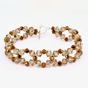 Workshop | The Creative Craft Show/Sewing For Pleasure Winter/Simply Christmas/Birmingham /Autumn/2026 | CHAMPAGNE & CHOCOLATE CRYSTAL BRACELET with Tracey Spurgin - Sunday 8th November 2.45pm